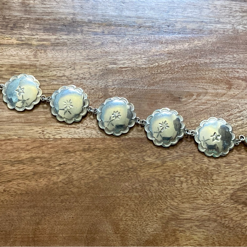 Sterling Silver Concho Bracelet